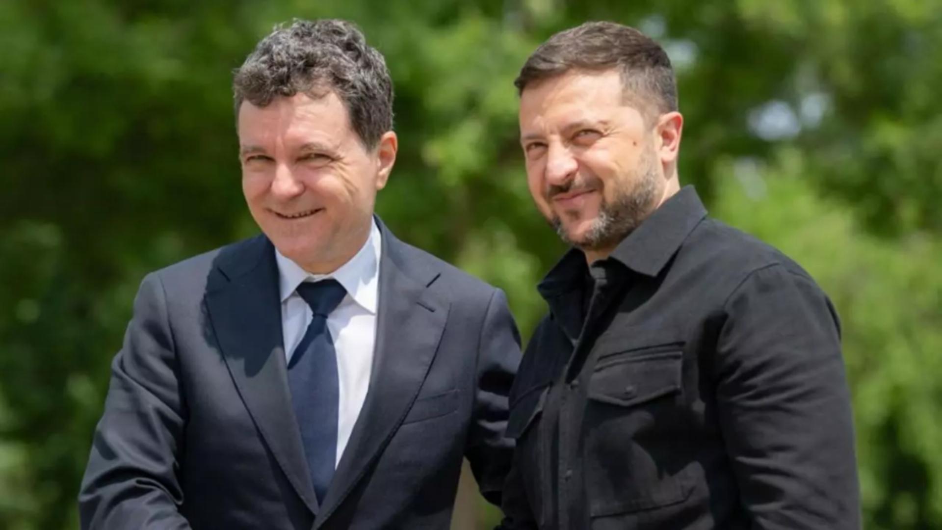 Nicușor Dan și Volodimir Zelenski (Profimedia)