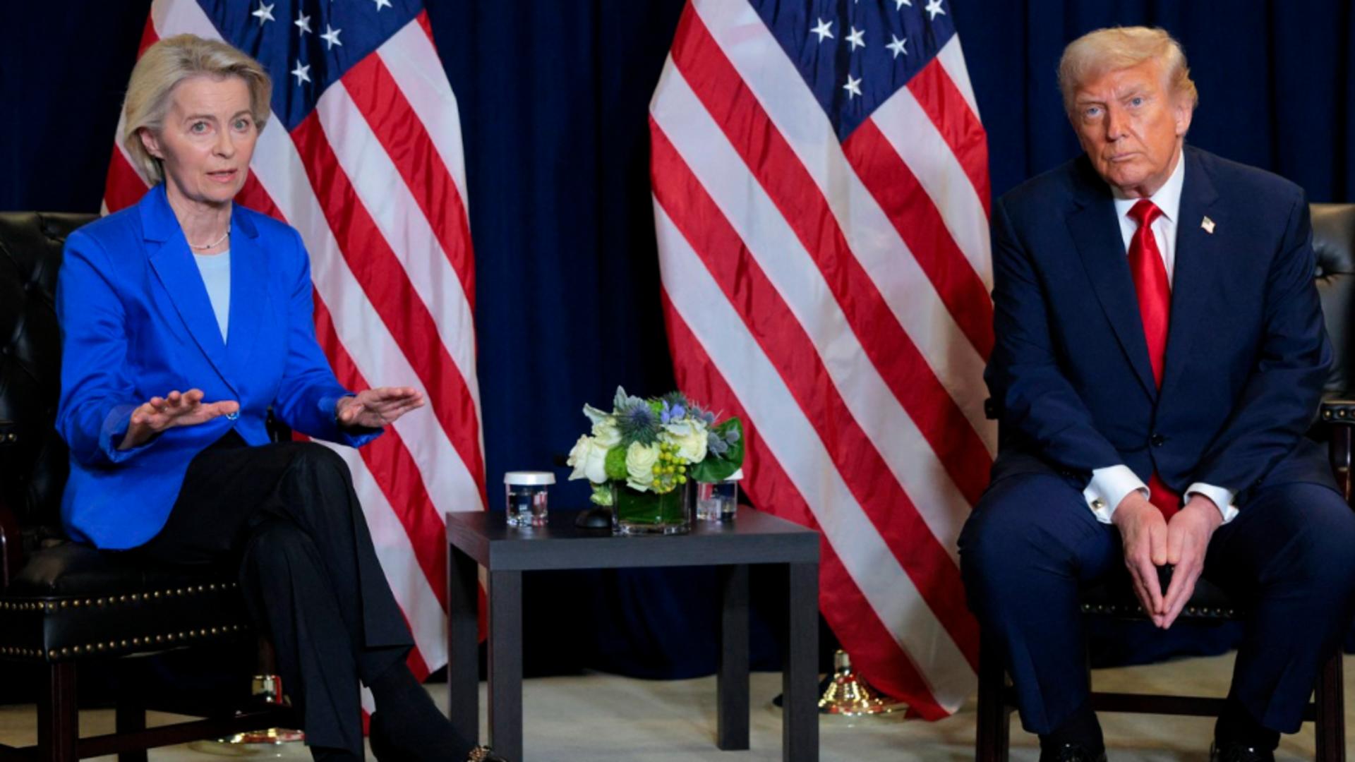 DOnald Trump și Ursula Von der Leyen. Foto: Profimedia