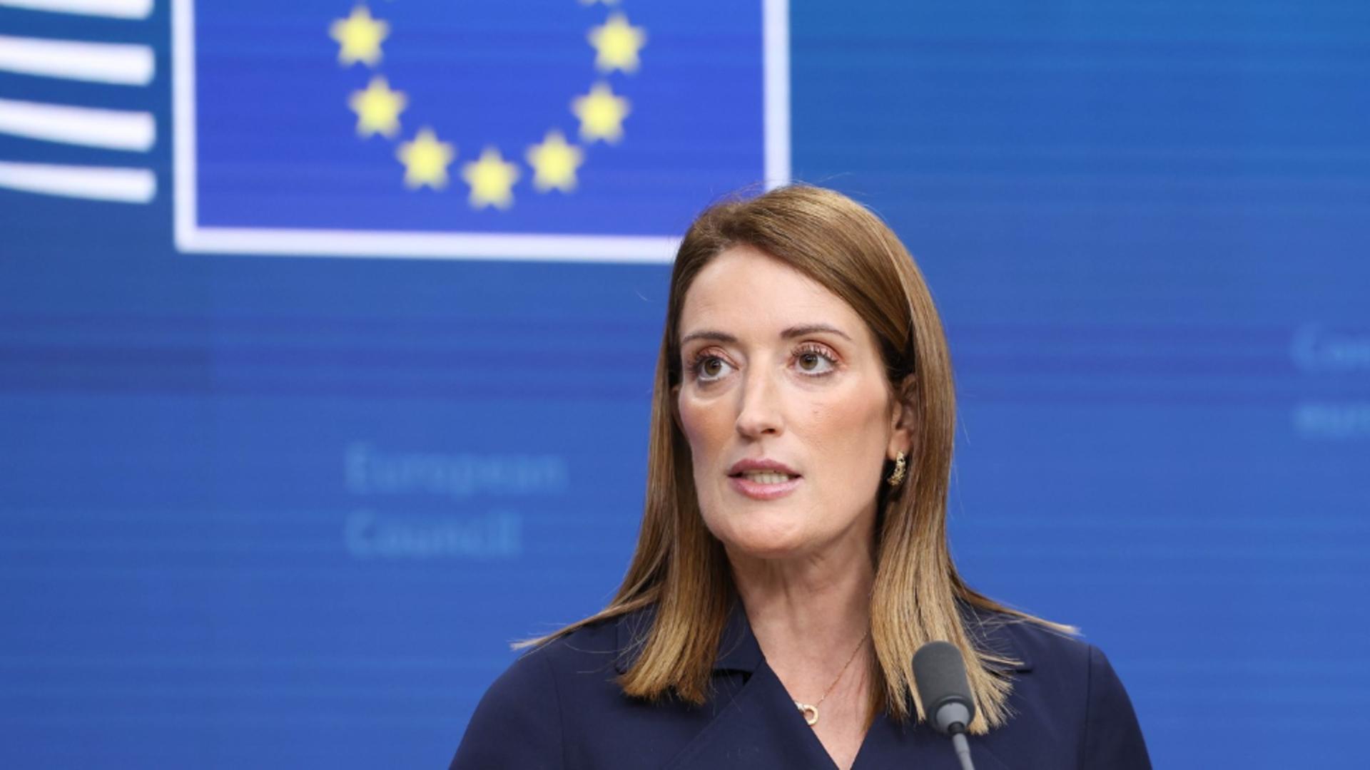 Roberta Metsola și-a reafirmat sprijinul pentru aderarea Republicii Moldova la Uniunea Europeană (Profimedia)