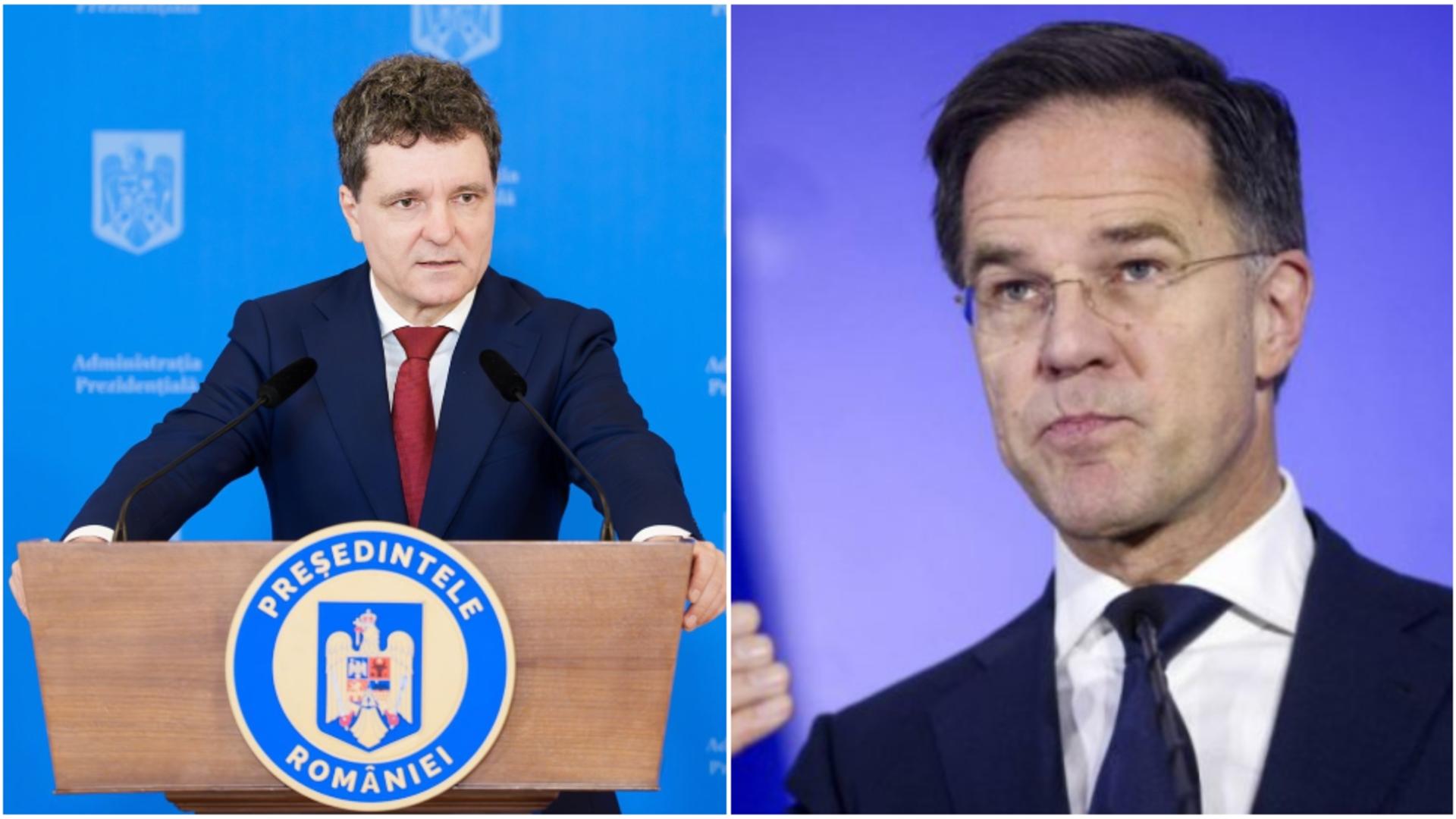 Nicușor Dan îl primește pe Secretarul General al NATO, la Palatul Cotroceni 