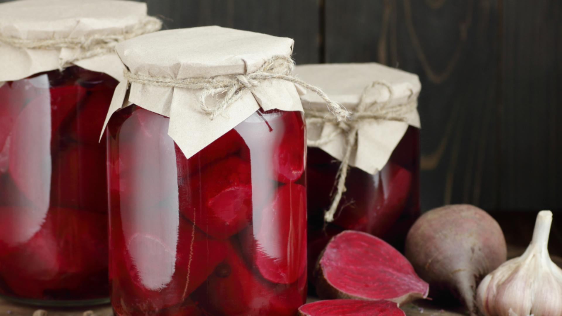 Sfeclă la borcan pentru iarnă