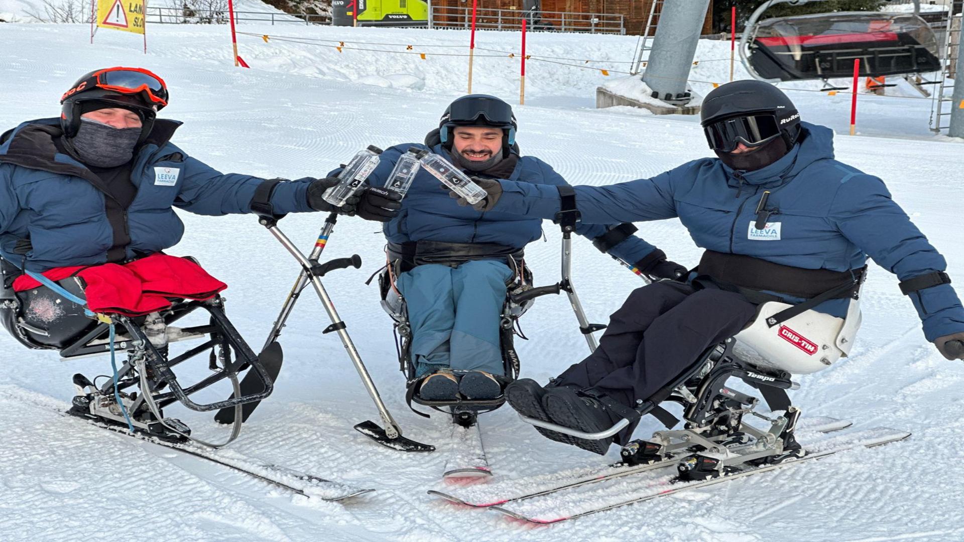 Echipa CAIAC SMILE a reprezentat România la prima sa competiție internațională de sit-ski cu o echipă completă