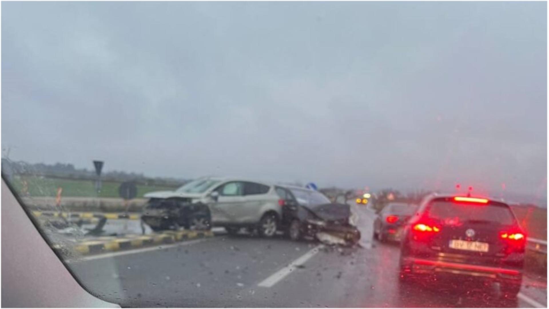 Trafic bolcat pe DN1. Foto: Info Trafic Făgăraș