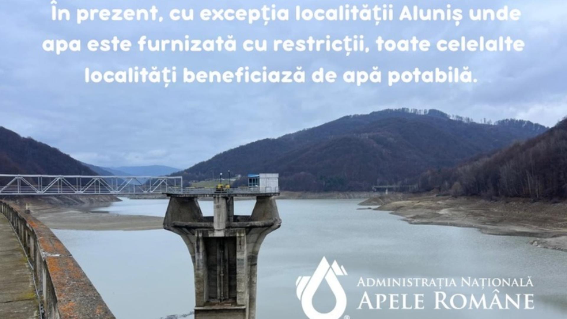 Alimentarea cu apă potabilă a fost reluată în aproape toate localitățile din Prahova afectate de situația de la Barajul Paltinu