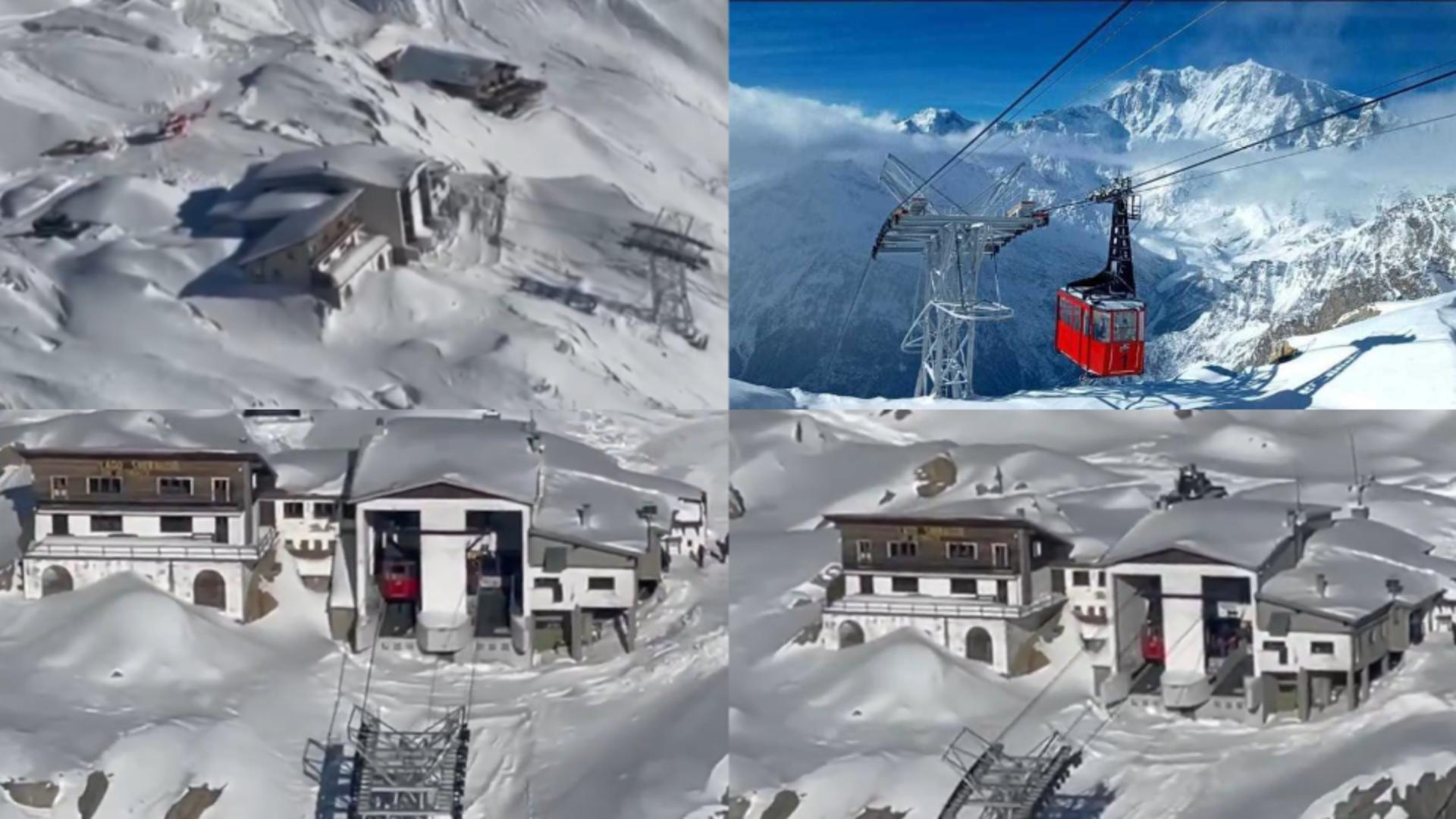 Accident grav la o telecabină din Italia. Doi oameni răniți, iar alți 100 sunt blocați la 2.800 de metri altitudine. Elicopterele pompierilor și ale poliției, folosite pentru evacuare -VIDEO