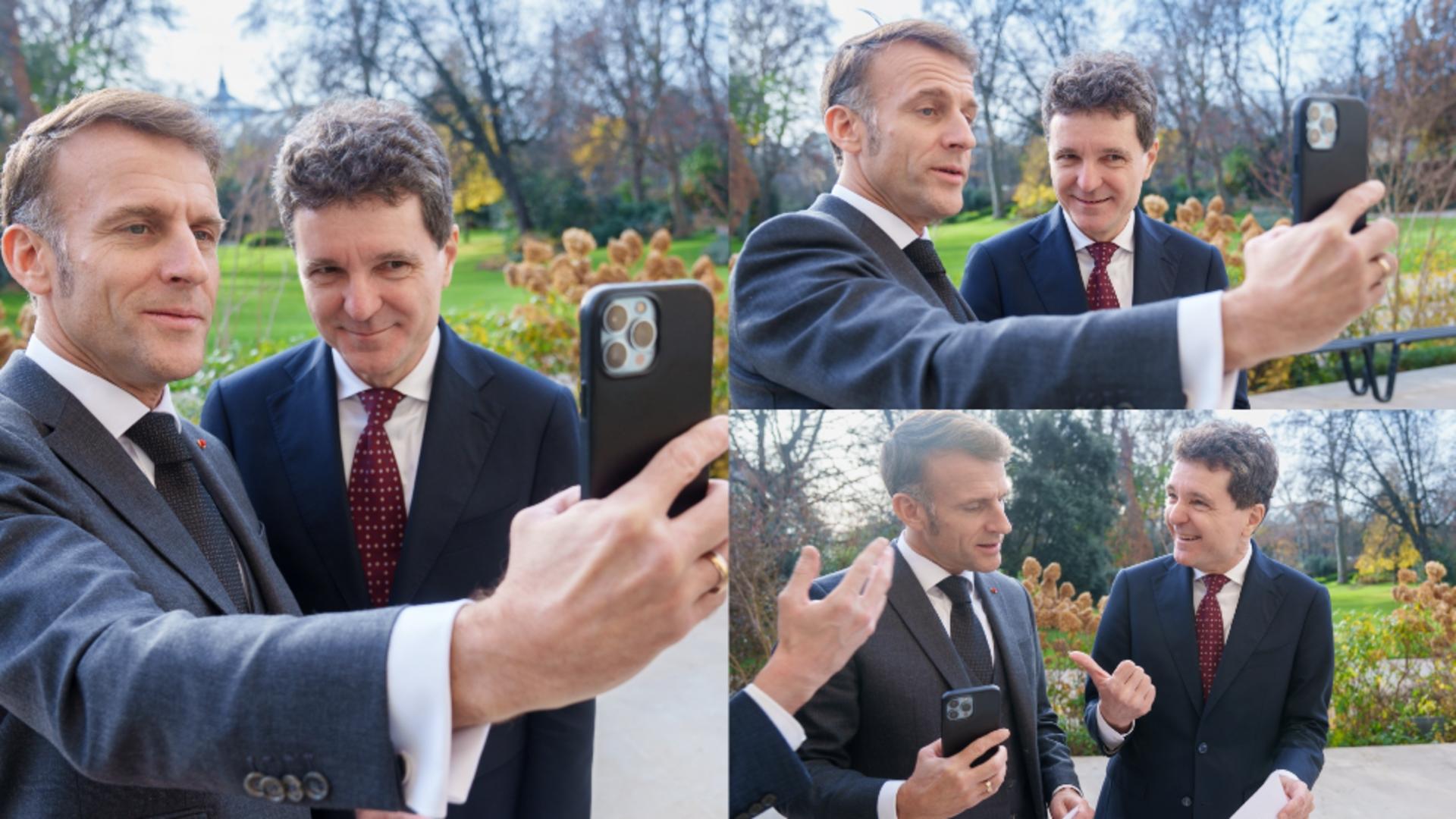 Nicușor Dan îl învață română pe Macron: ”Trăiască prietenia dintre România și Franța” -VIDEO