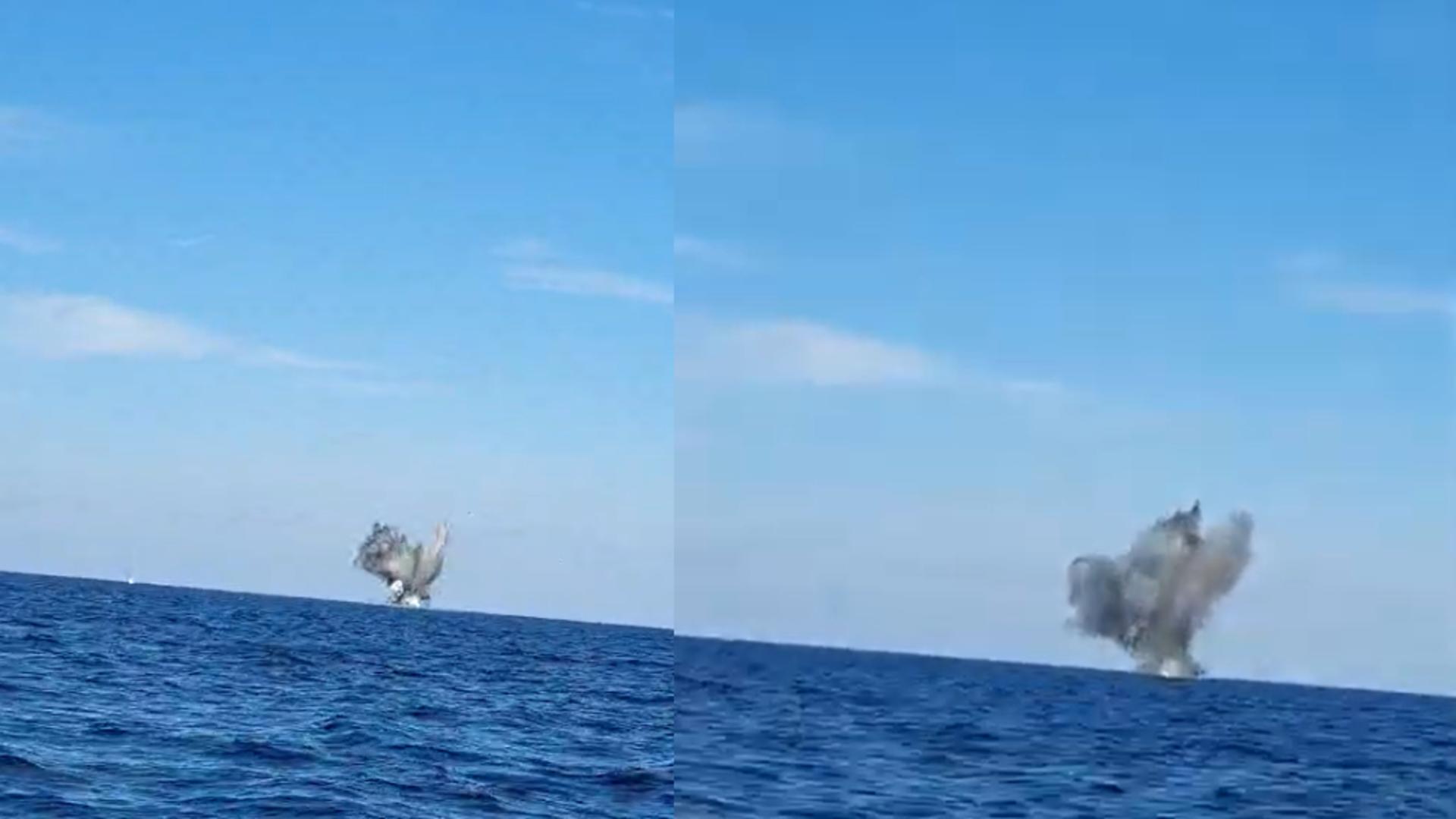 Mina a fost distrusă prin detonare controlată