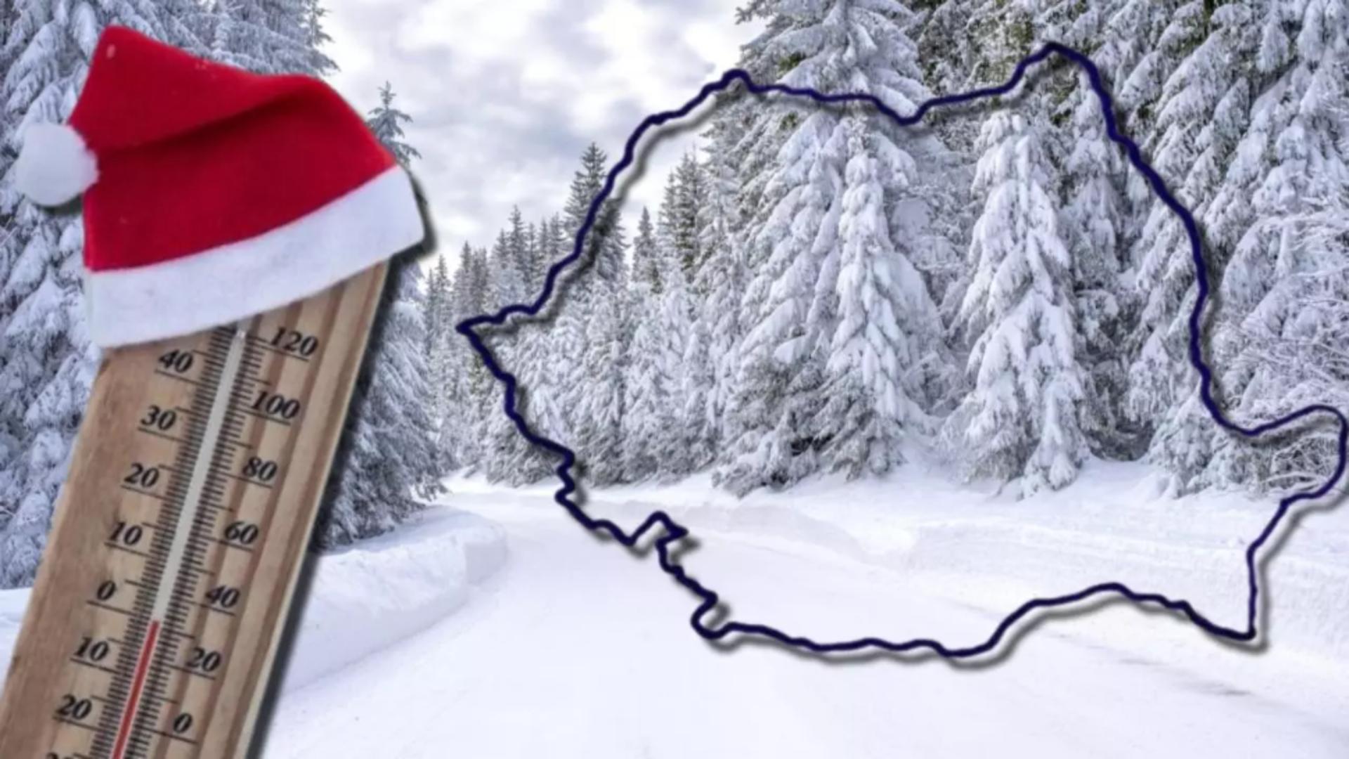 Iarna își intră în drepturi în România cu ninsori și temperaturi scăzute de Crăciun și Revelion. Prognoza meteo pe regiuni, în următoarele două săptămâni