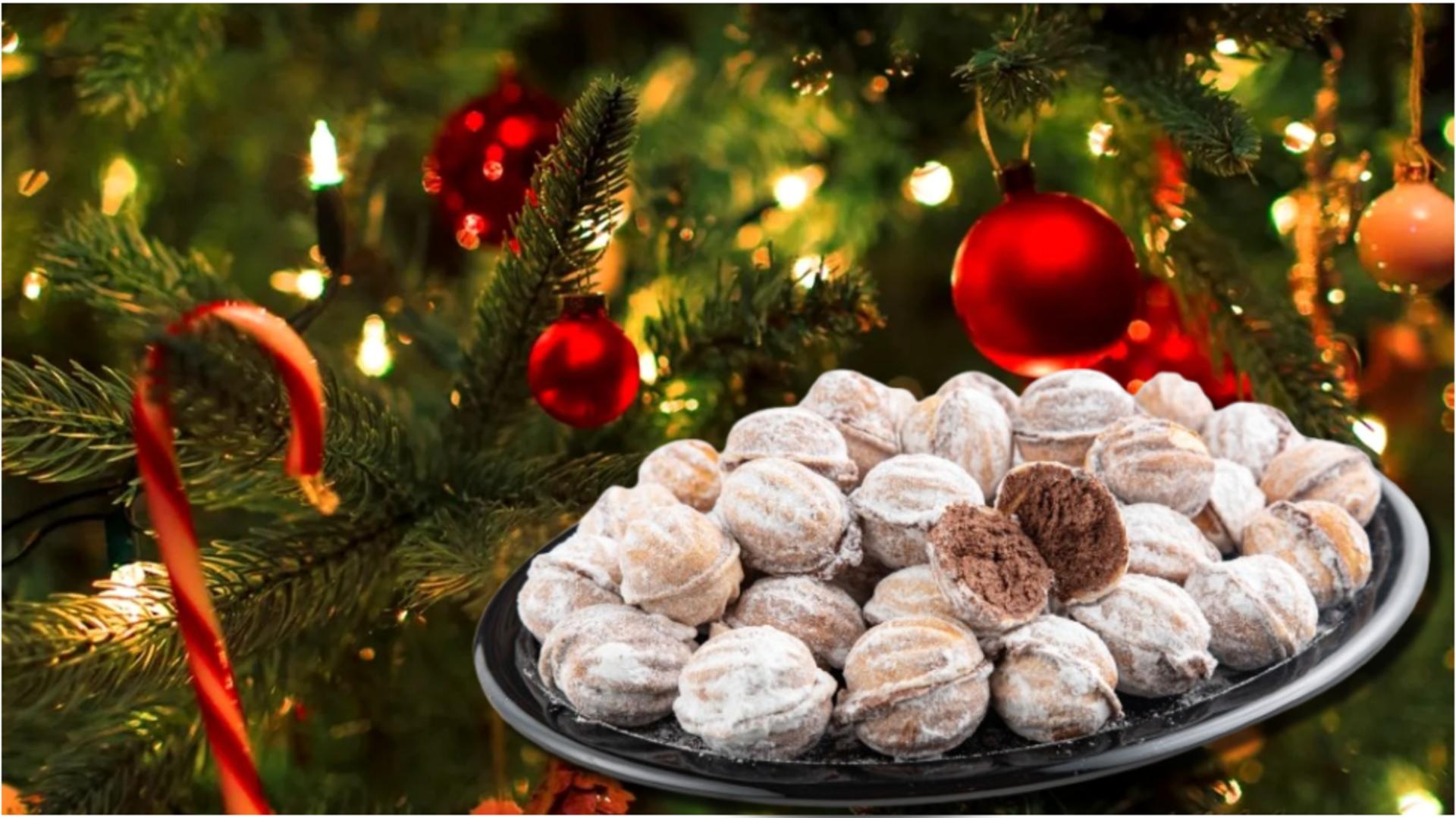 Nuci umplute cu cremă de ciocolată și nucă măcinată. Rețeta secretă a buncii, perfectă pentru masa de Crăciun