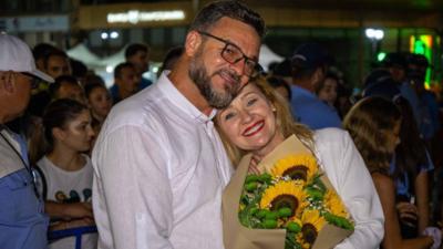 Elena Lasconi alături de Alin Vlădău. Foto/FB/Lasconi