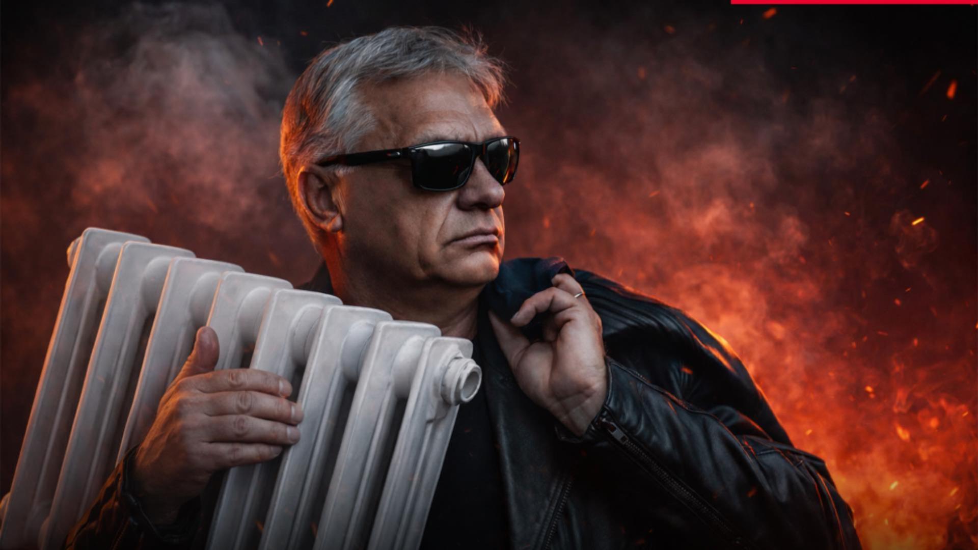Viktor Orban, în postură de Terminator (FB: Orban Viktor)