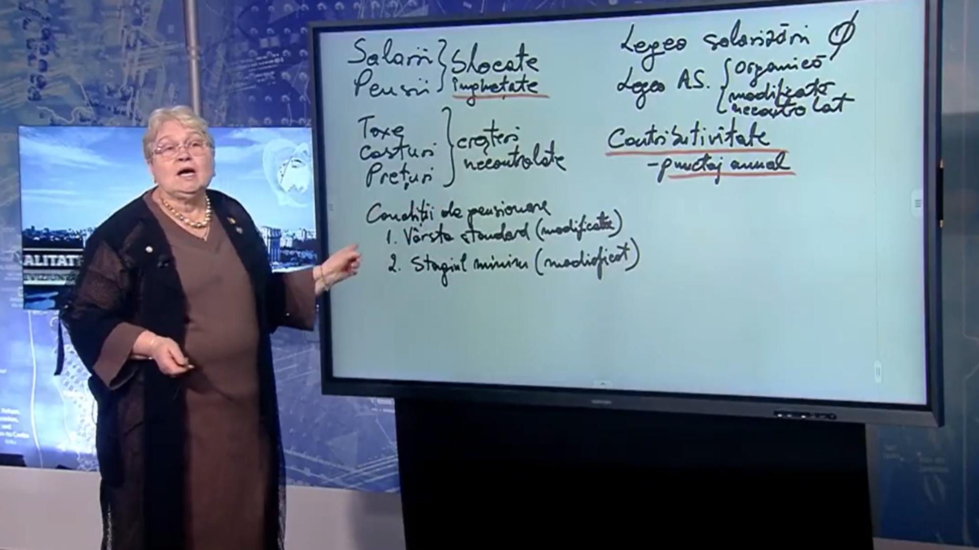 Calcule exclusive: câți BANI ia Bolojan de la pensionari. Ce spune experta în pensii, Dorina Barcari /Captură video