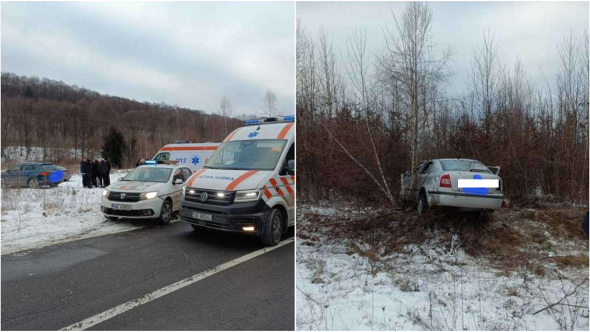 Accident pe DN7C Transfăgărășan. Trei tineri au fost răniți, după ce mașina în care se aflau a ieșit în afara carosabilului