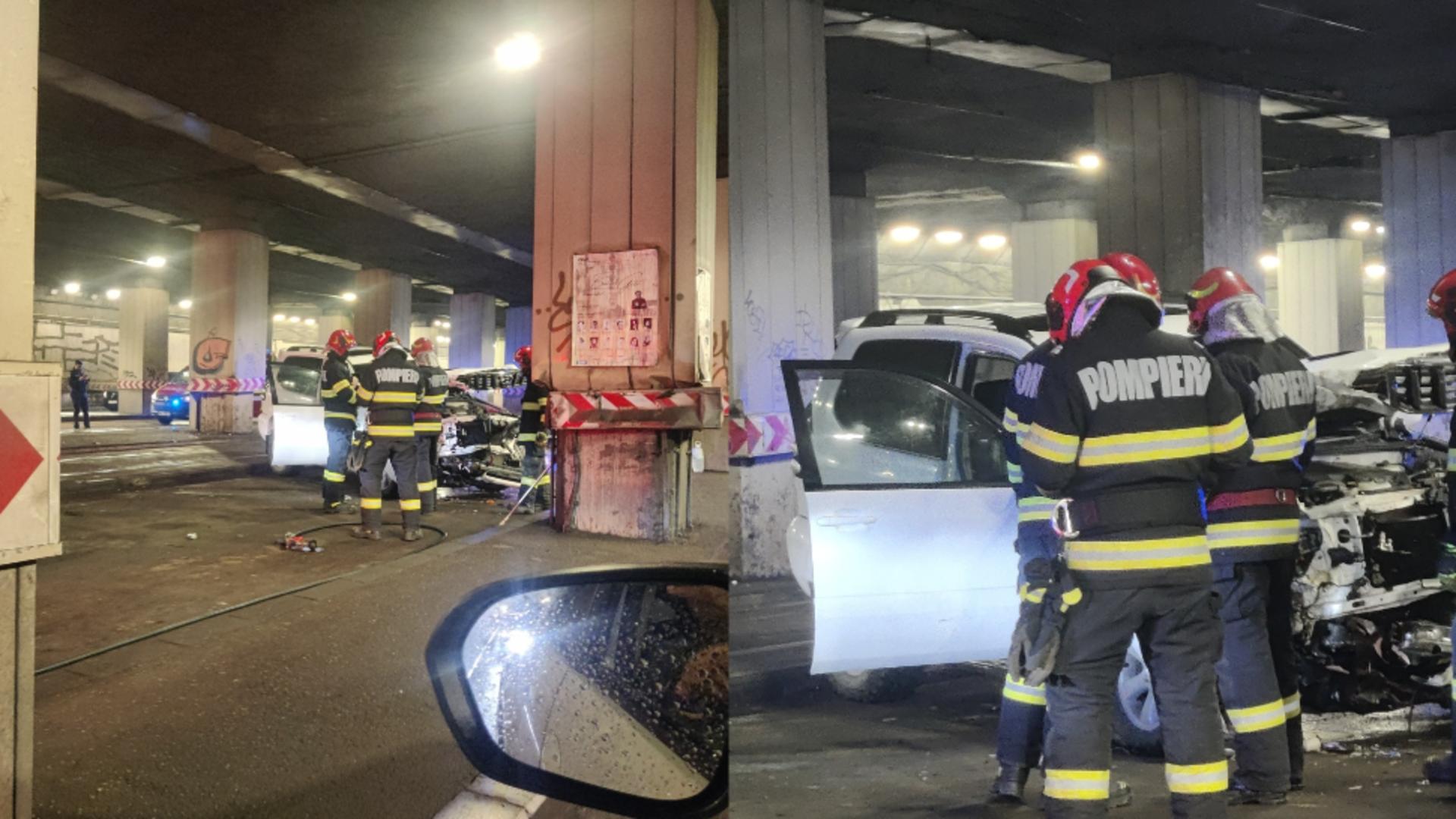 Accident în Pasajul Victoriei din Capitală. FOTO: Facebook