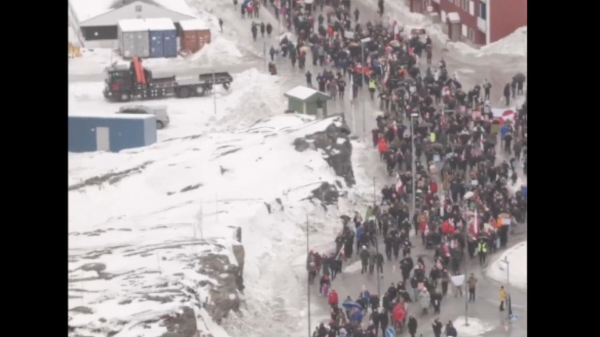 Proteste in Groenlanda. Foto: X