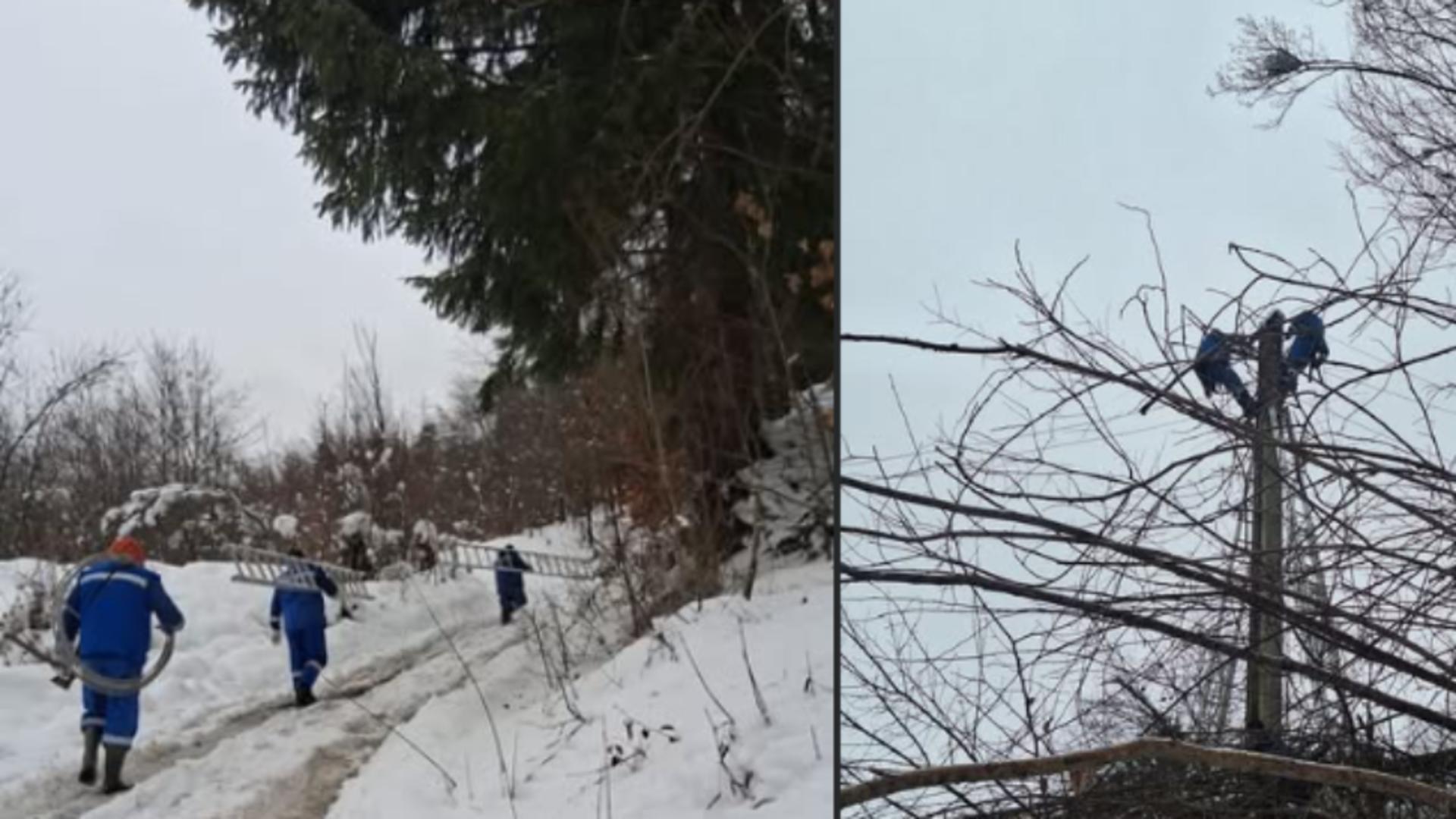 Echipele de interventie au lucrat în conditii severe