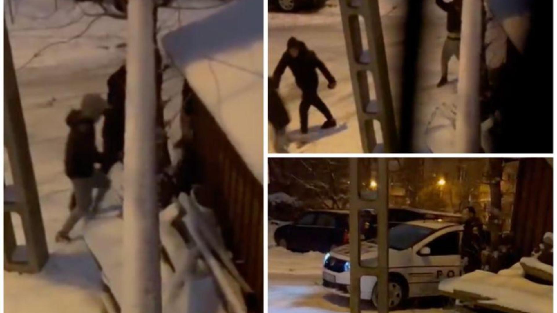 Bărbat bătut cu brutalitate în Oradea, după ce le-a cerut unor tineri să nu mai arunce cu bulgări în geam - VIDEO