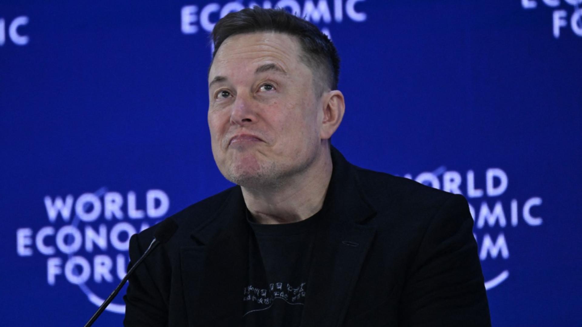 Elon Musk la Davos. Foto: Profimedia