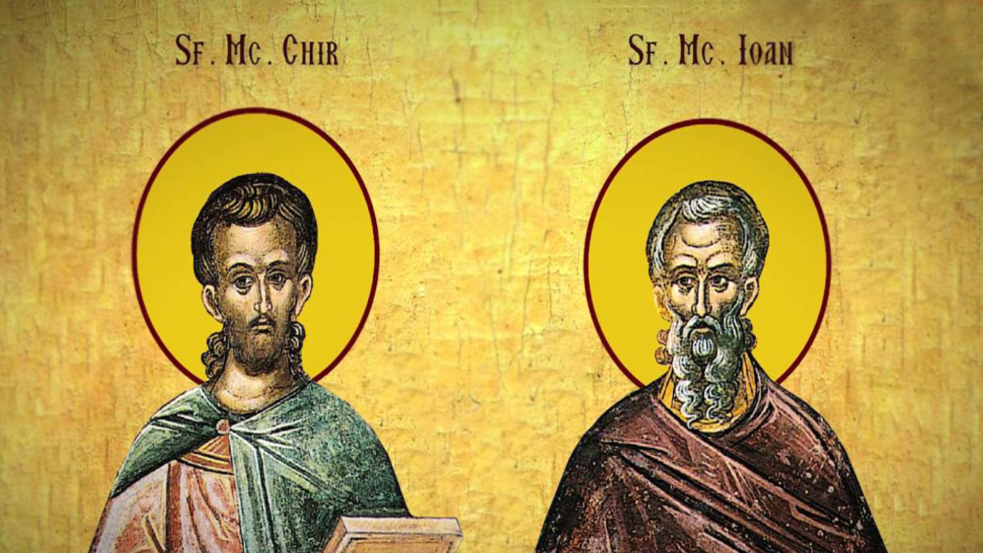 Sărbătoarea zilei, 31 ianuarie. Sfinții Mucenici Chir și Ioan, doctori fără de arginți, pomeniți în calendarul ortodox