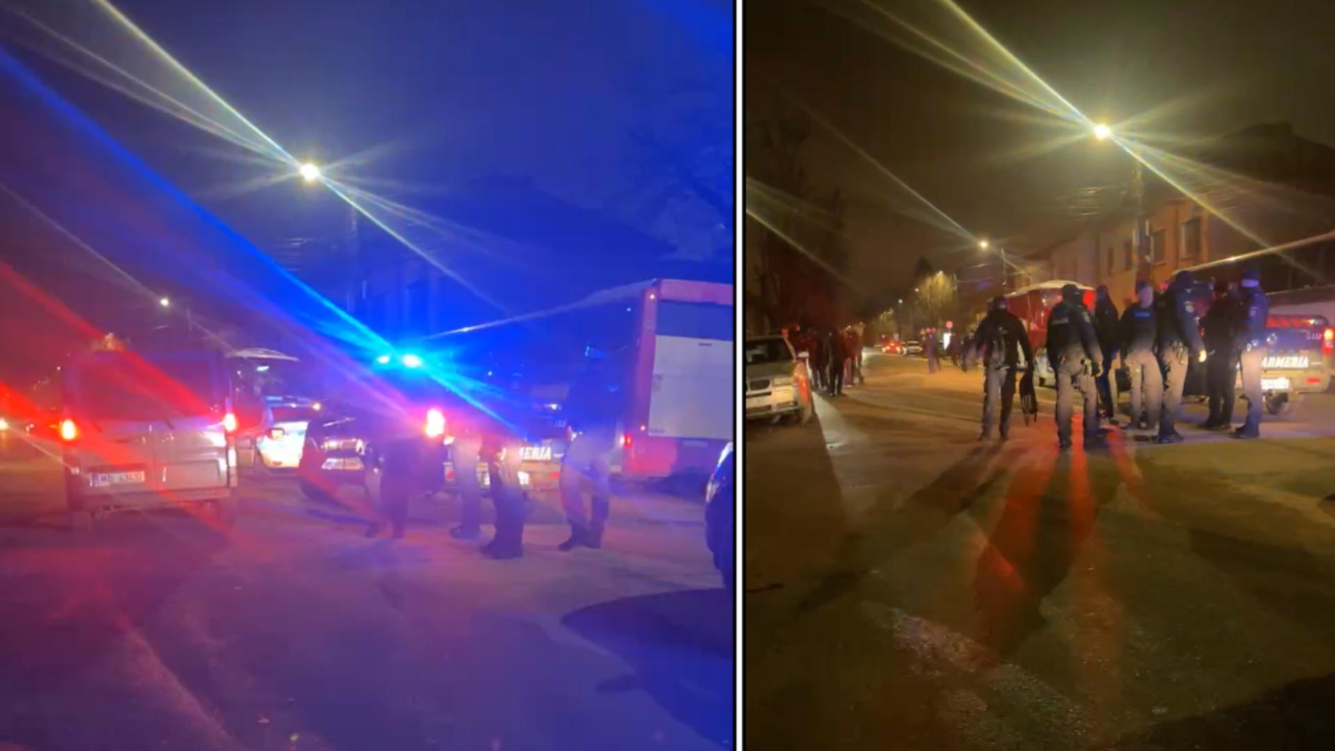 Poliția a desășurat cordoane în jurul spitalului (Lugoj Info)