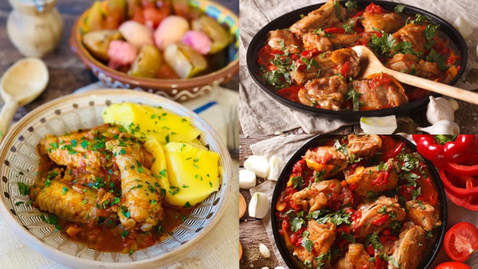 Tocăniță de praz cu aripioare de pui