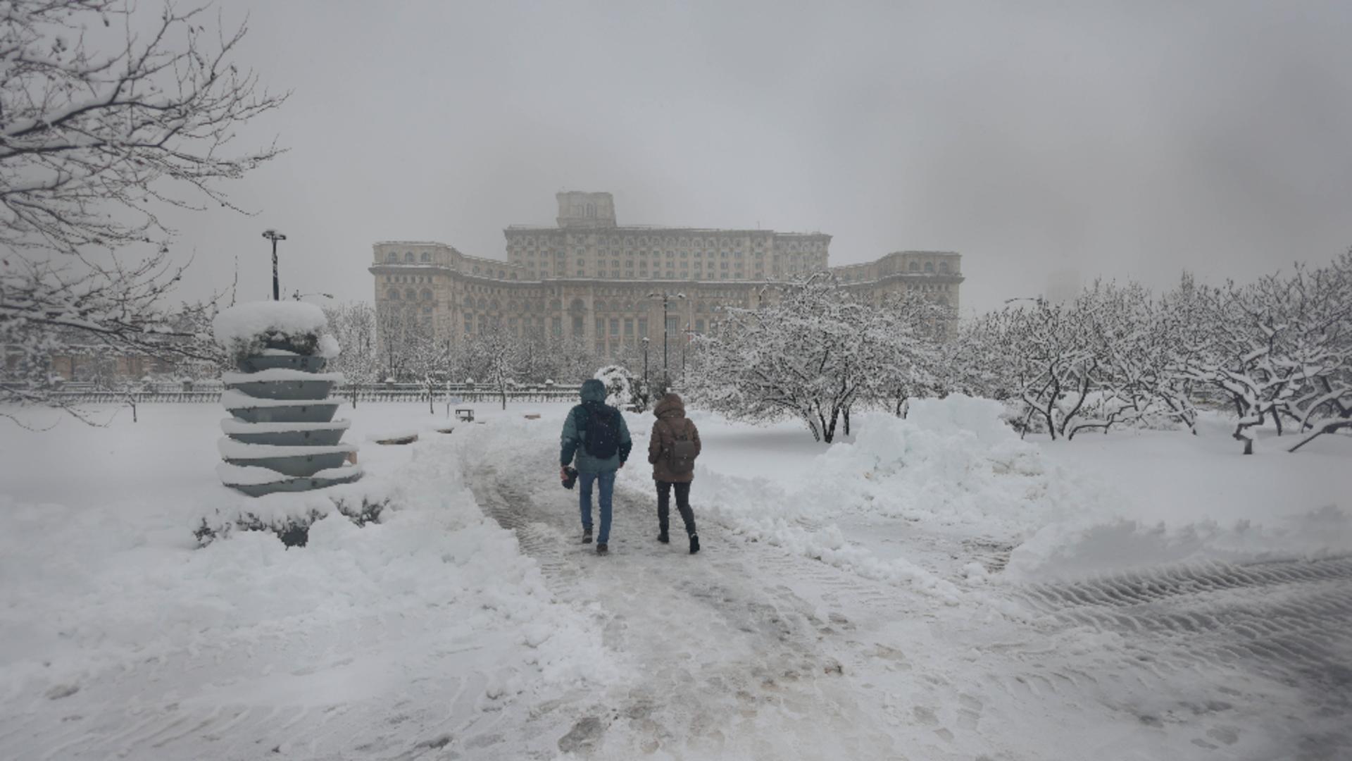Cod galben de ninsori și viscol în București. Vremea se răcește puternic în următoarele zile/ Inquam Photos / George Calin