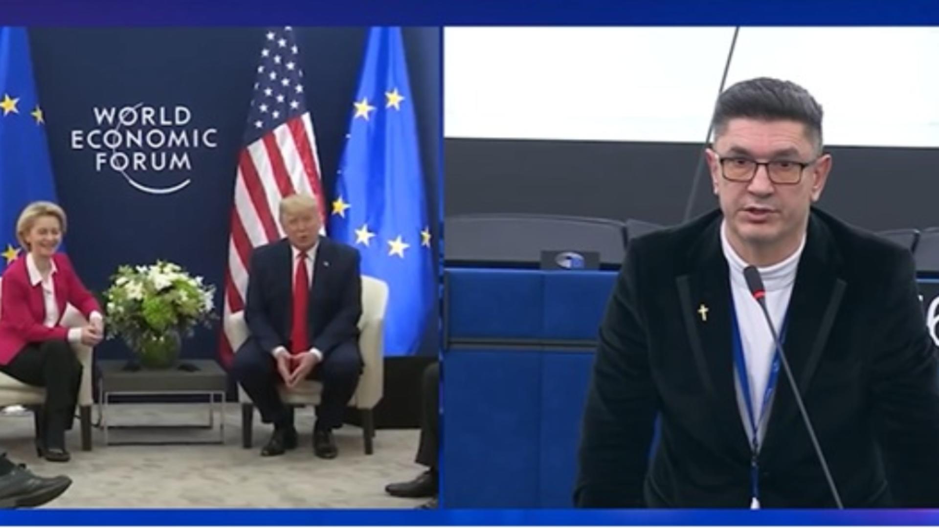 Microfonul lui Luis Lazarus, tăiat în PE în timpul unui discurs critic la adresa Comisiei Europene/ Captur[ video 