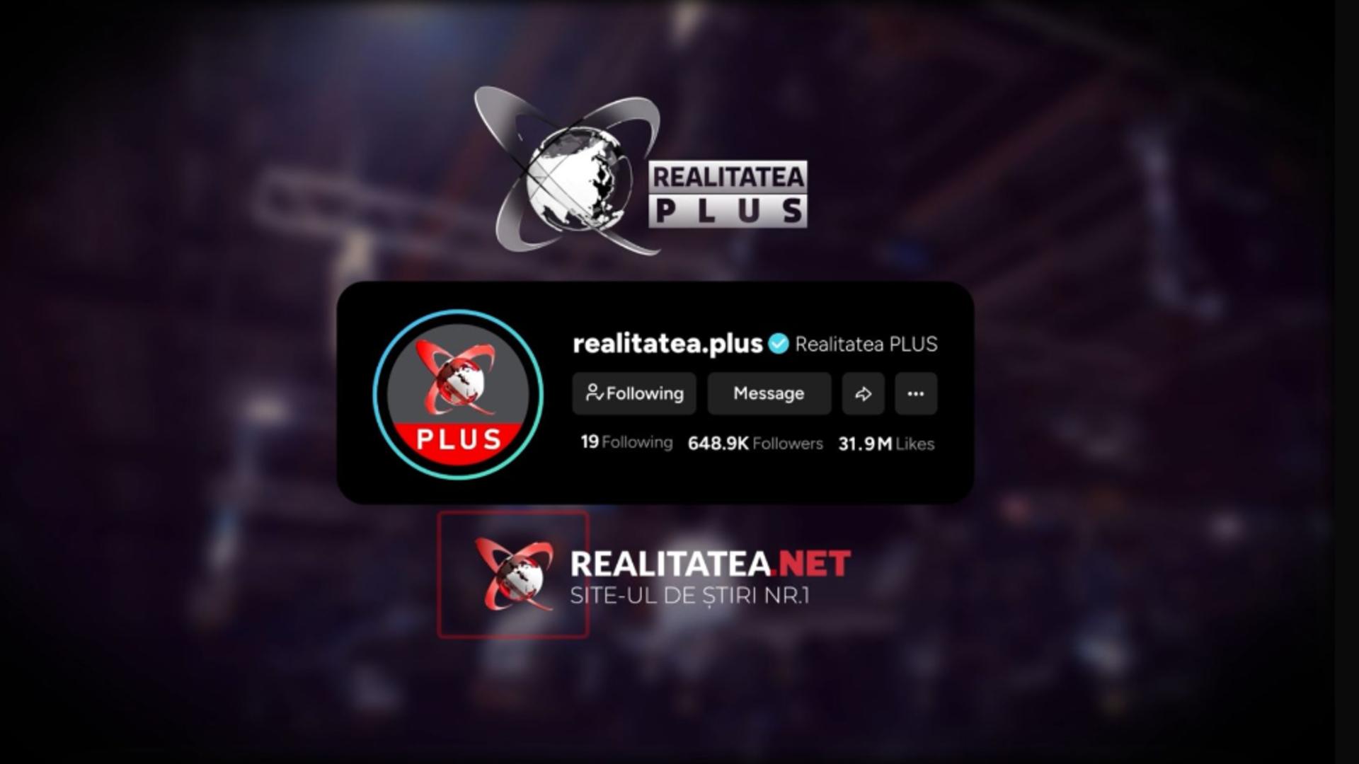 Contul oficial de TikTok al Realitatea Plus a fost redeschis, după valul de susținere al românilor
