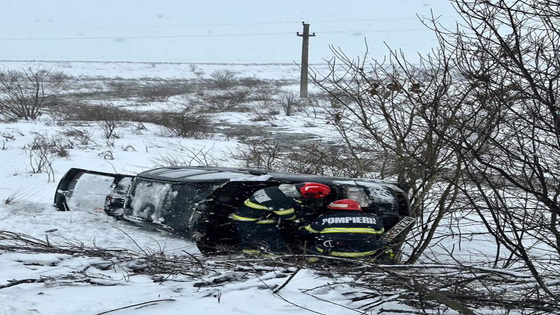 Accident grav pe E70, între Teleorman și Giurgiu. Un bărbat a fost rănit și transportat la spital