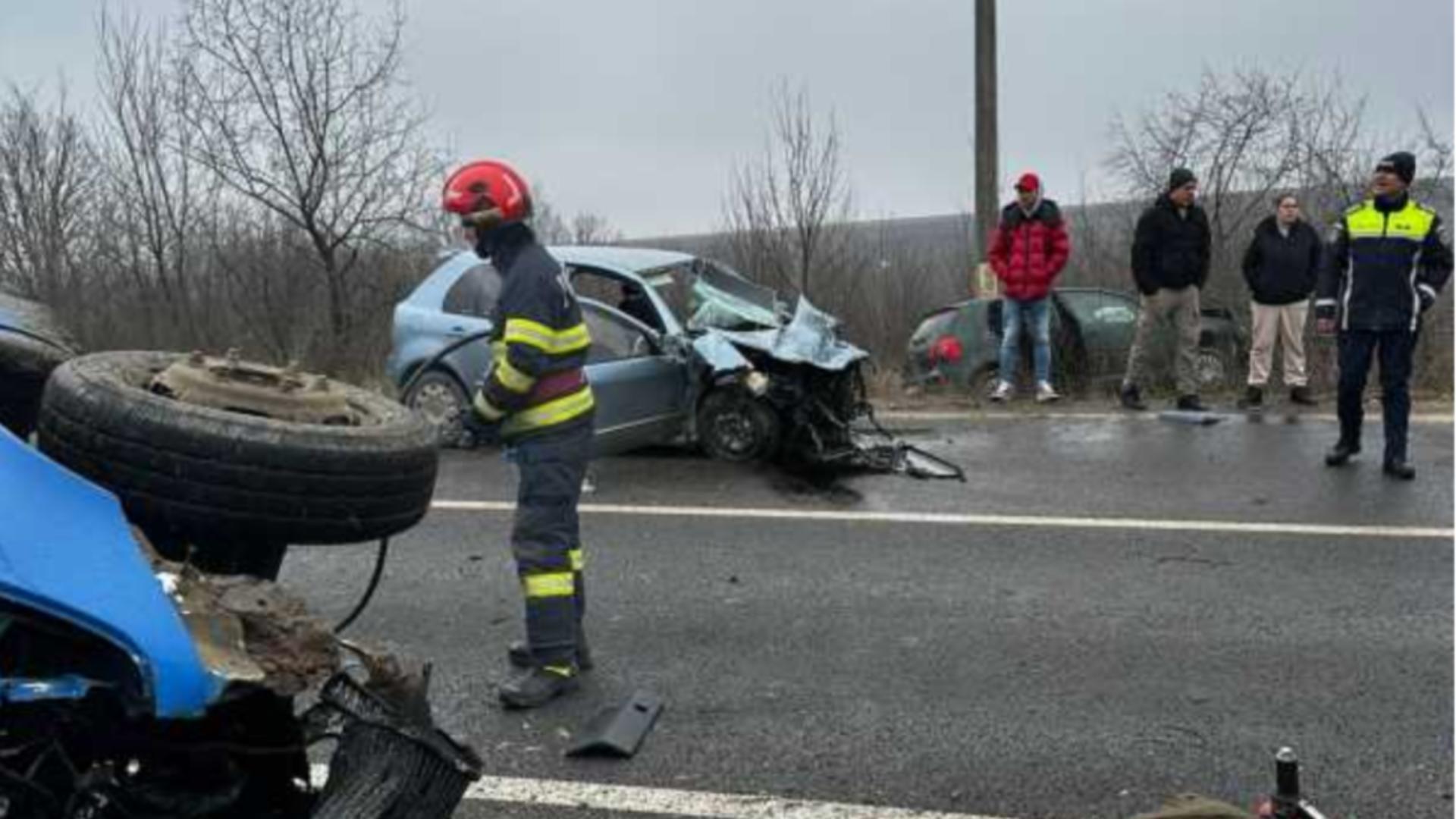 Accident grav în județul Iași. FOTO: ISU