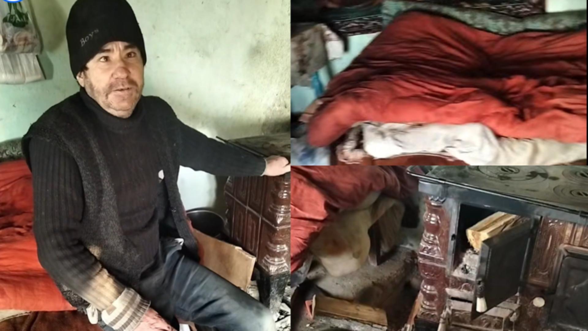  Drama bătrânului paralizat care îngheață în casă.