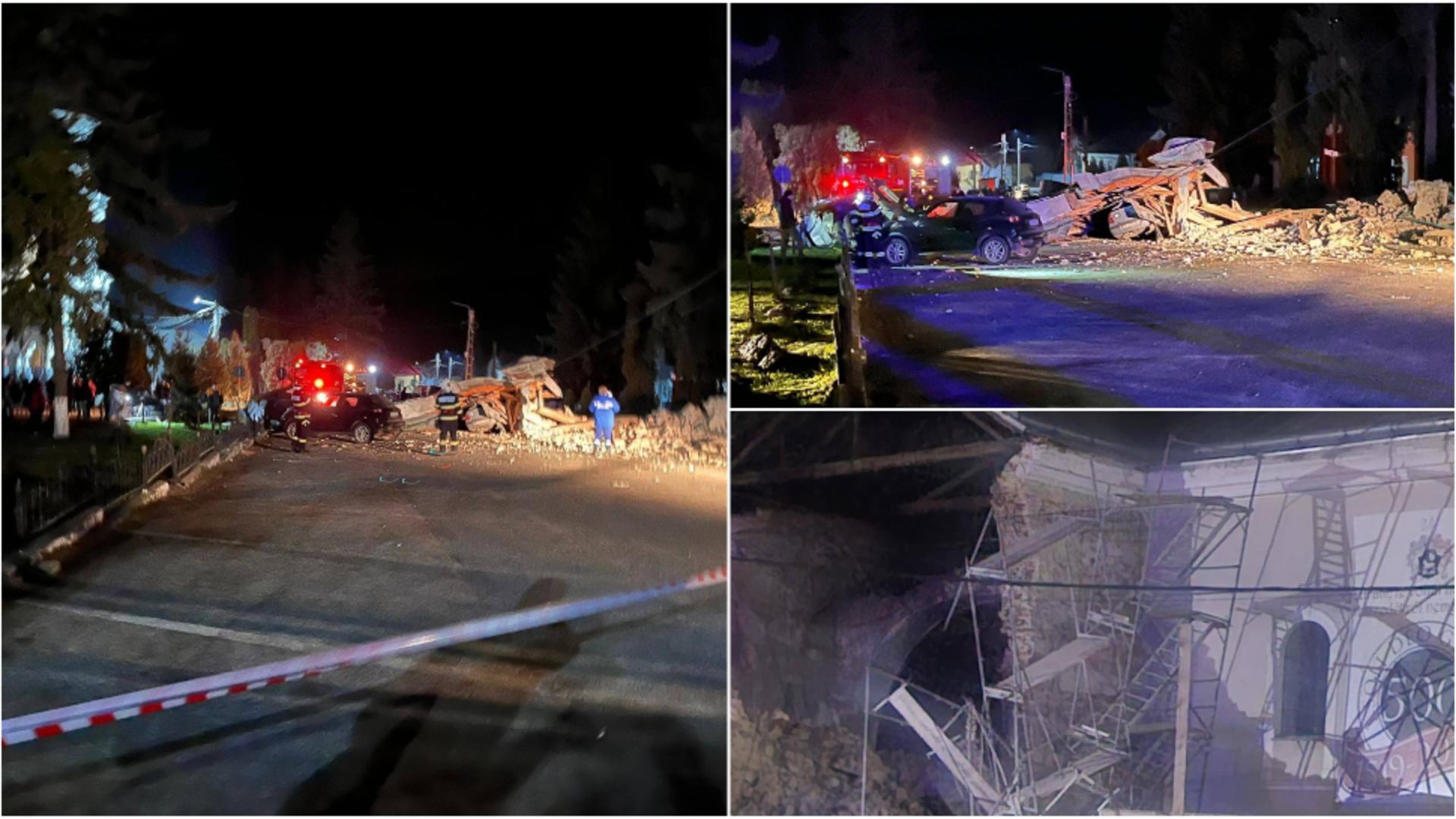 Biserică prăbușită în Cehu Silvaniei, în județul Sălaj. FOTO: Facebook