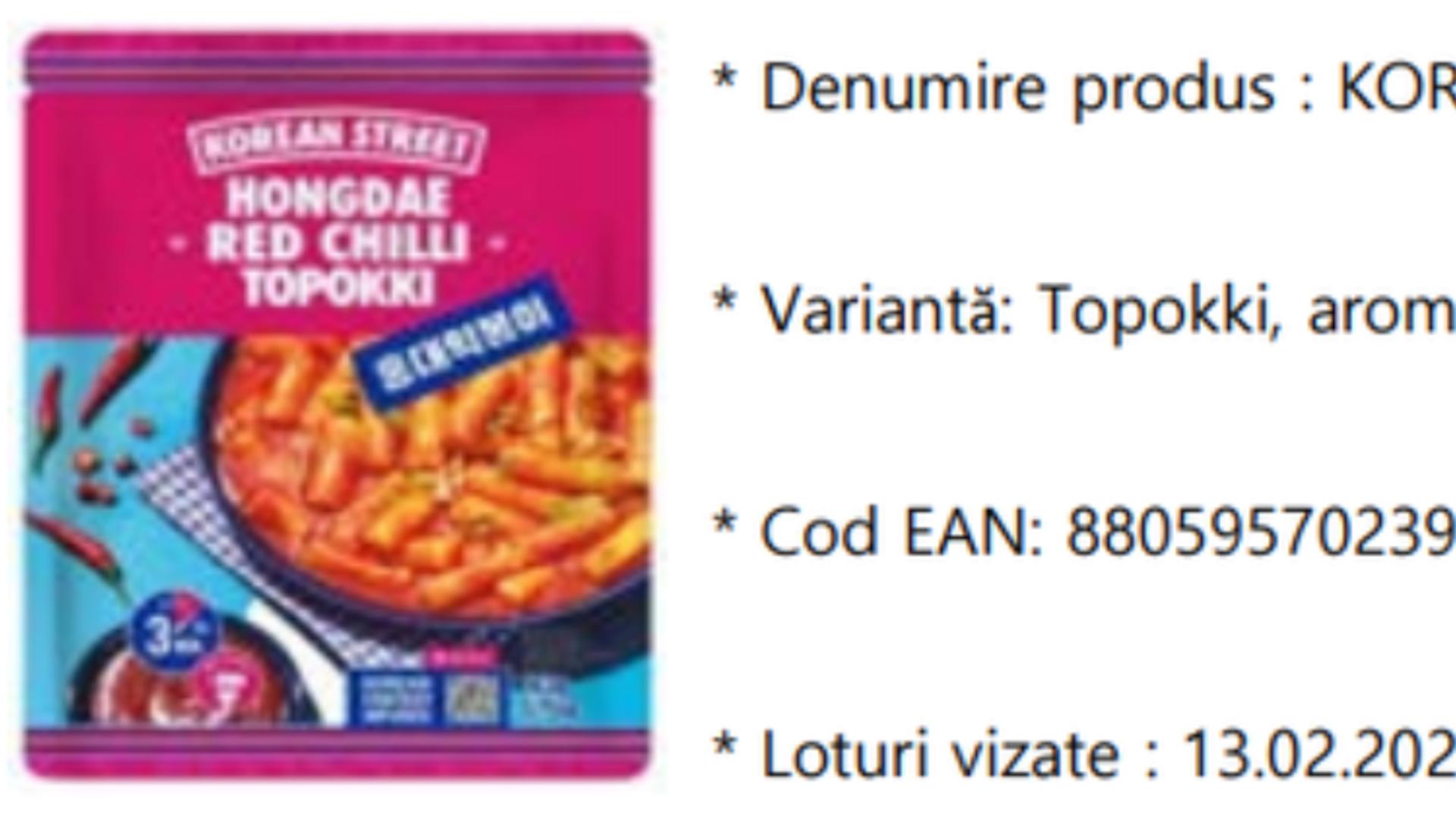 Alertă alimentară