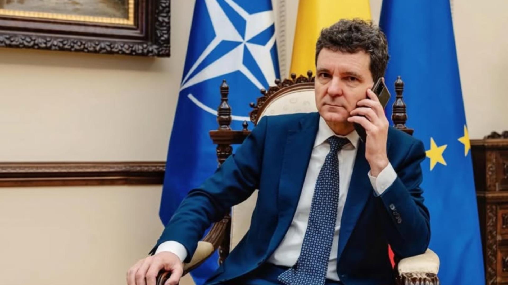 Nicuşor Dan, convorbire telefonică cu Antonio Costa. FOTO: Facebook