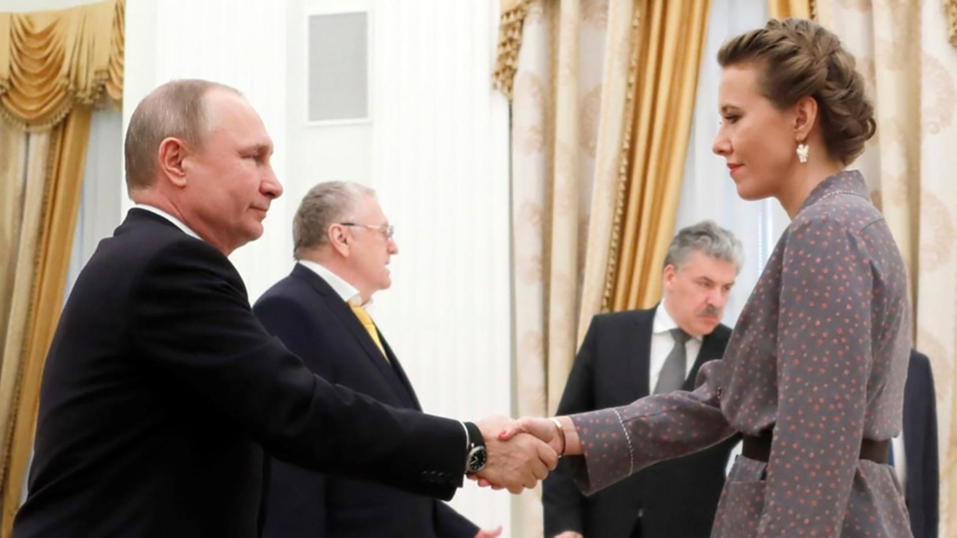 Vladimir Putin și fina sa, Ksenia Sobciak. Foto: Profimedia