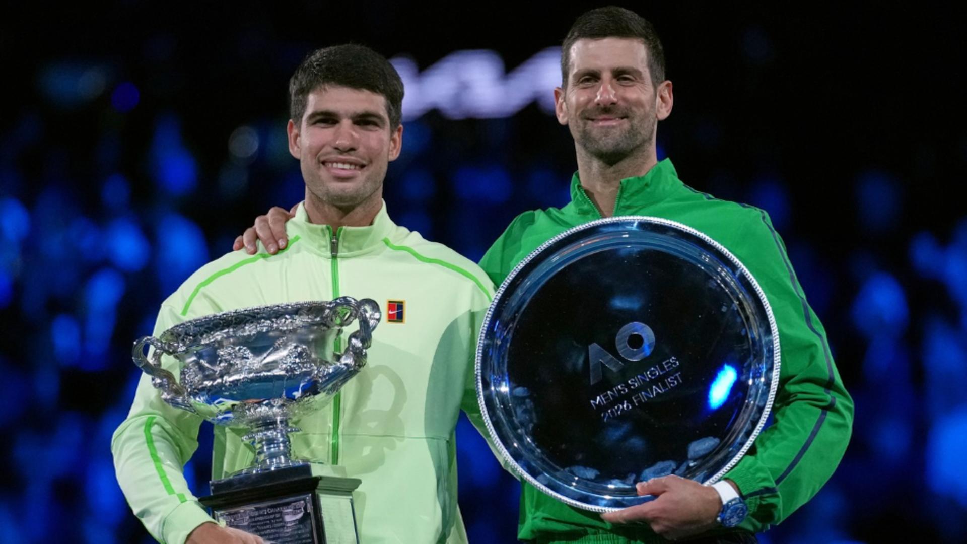 Carlos Alcaraz l-a învins pe Novak Djokovic și a câștigat primul său titlu la Australian Open (foto: profimedia)