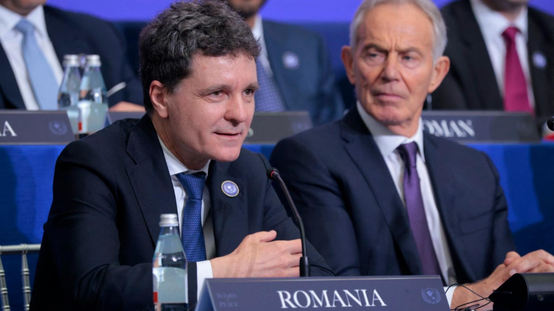 Nicușor Dan la Consiliul pentru Pace. Foto: Profimedia