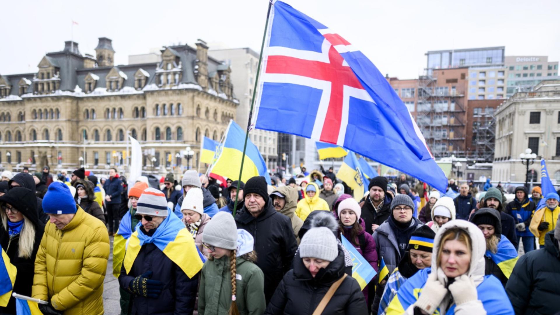 Protest în Islanda. Foto: Profimedia