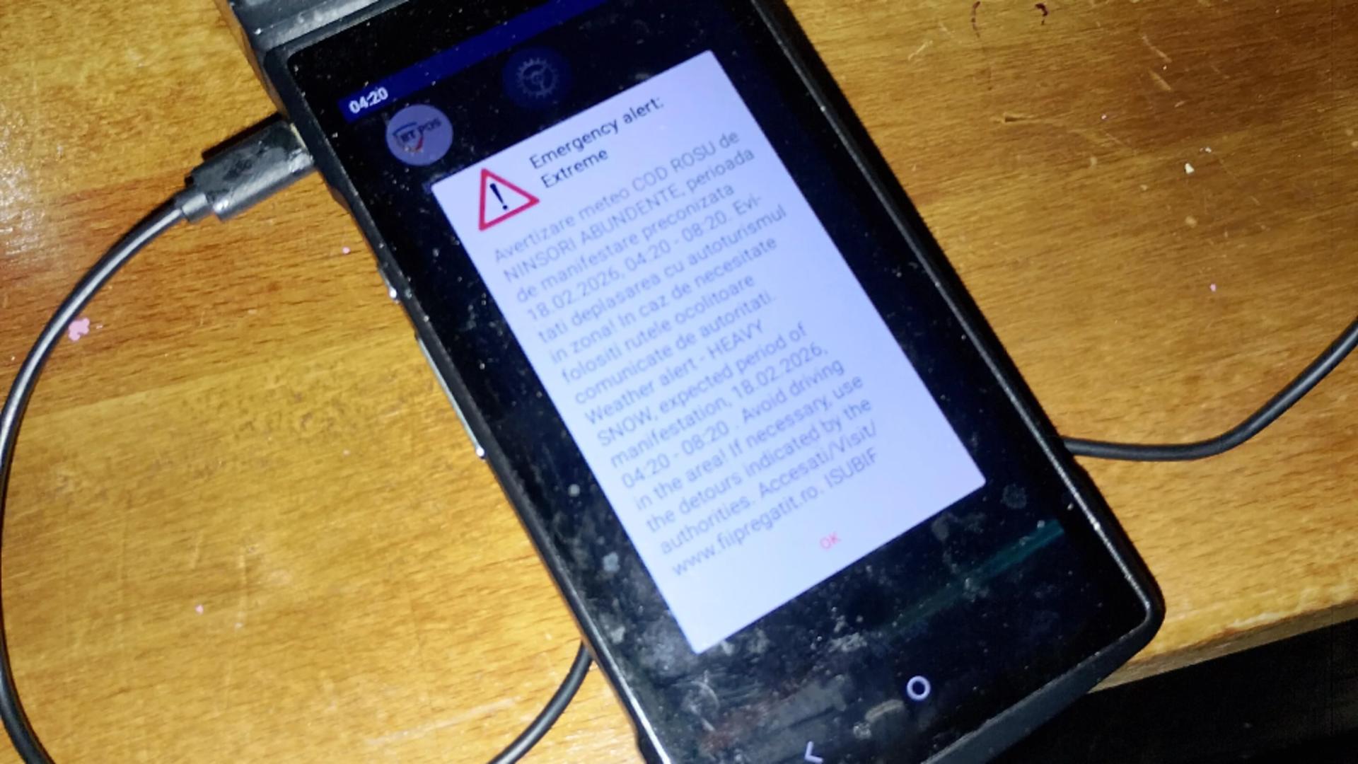 Românii treziți la 4 dimineața de mesajul RO‑ALERT. Foto: Reddit