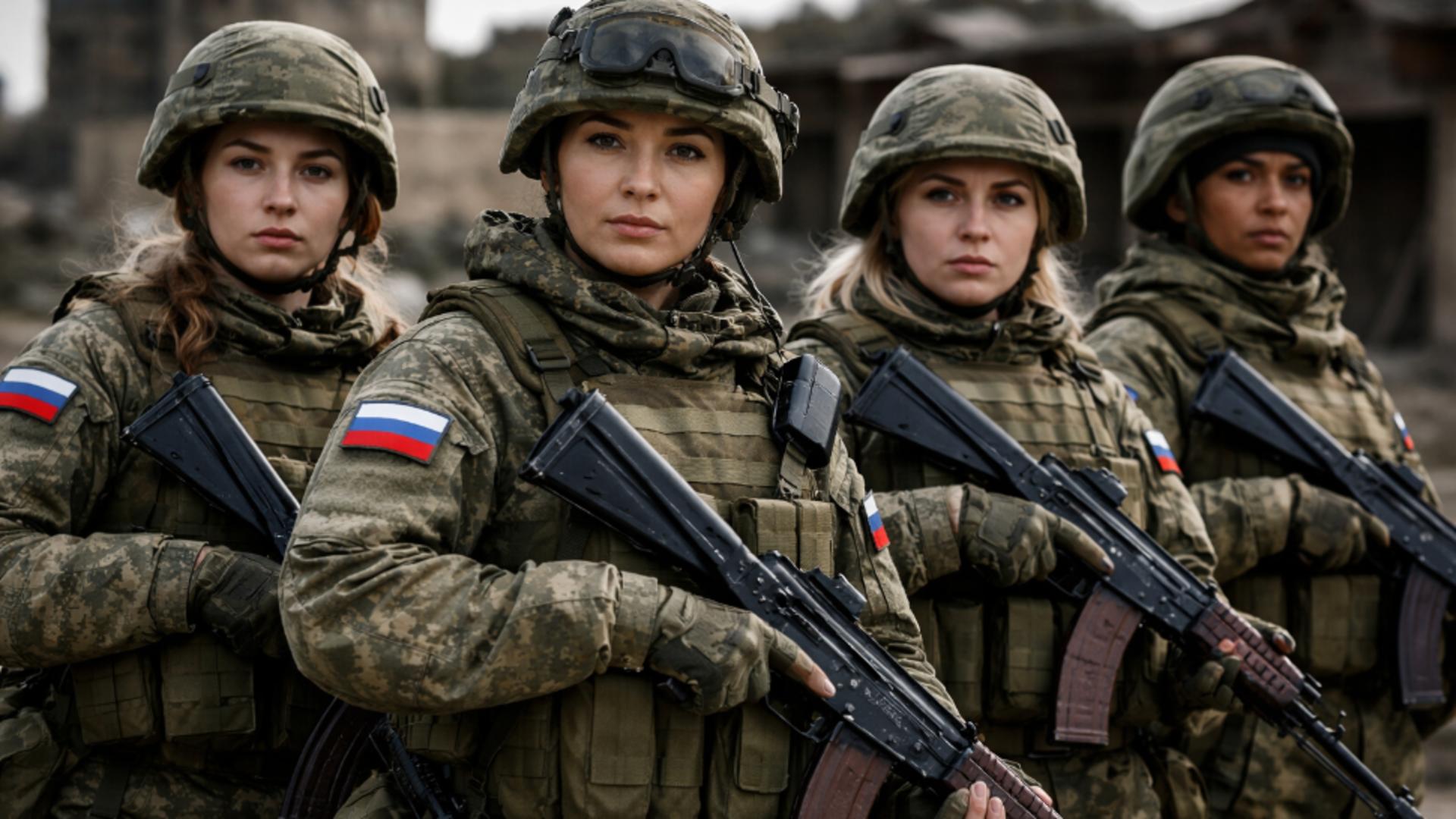 Kremlinul trimite femei pe front. 