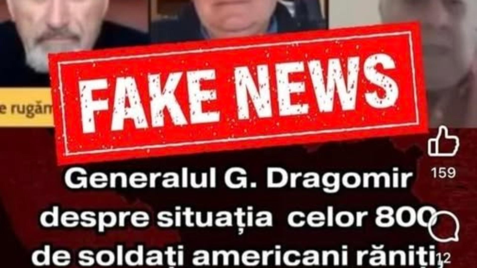 Alertă de fake news online. Foto: Facebook