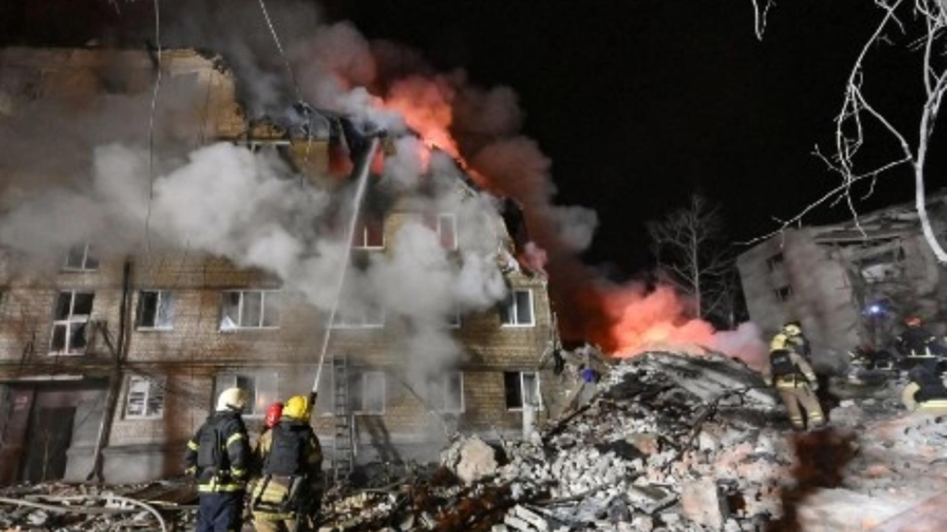 Urmările atacului cu drone de la Harkov /Arhivă foto Profimedia