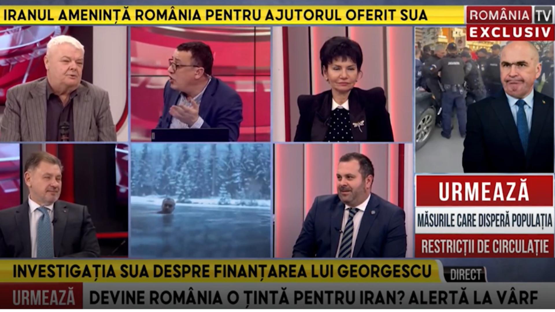 Circ la televiziunea fugarului Ghiță, Victor Ciutacu a fost contrazis în direct chiar de invitați, când a încercat să-l discrediteze pe Călin Georgescu - VIDEO