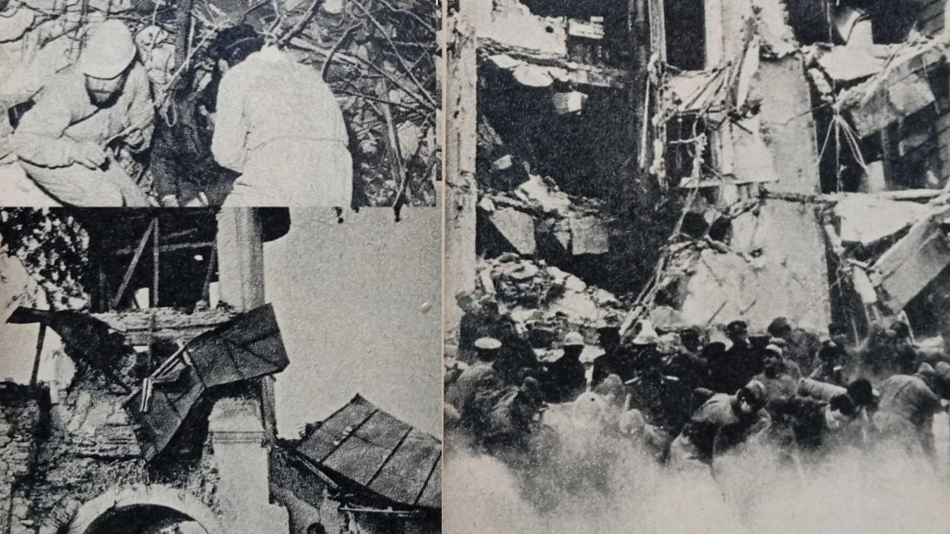 Imahgini ale dezastrului produs de seismul din 4 martie 1977