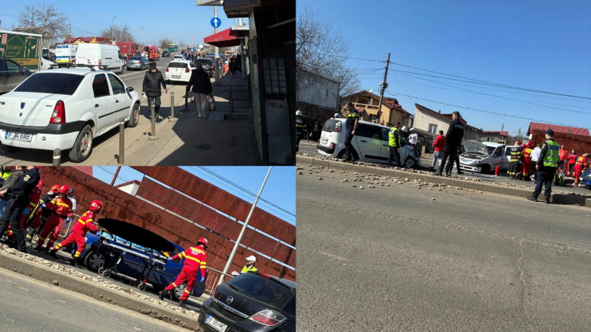 Accident mortal la intrarea în Capitală: o femeie de 52 de ani a murit după impactul dintre patru mașini