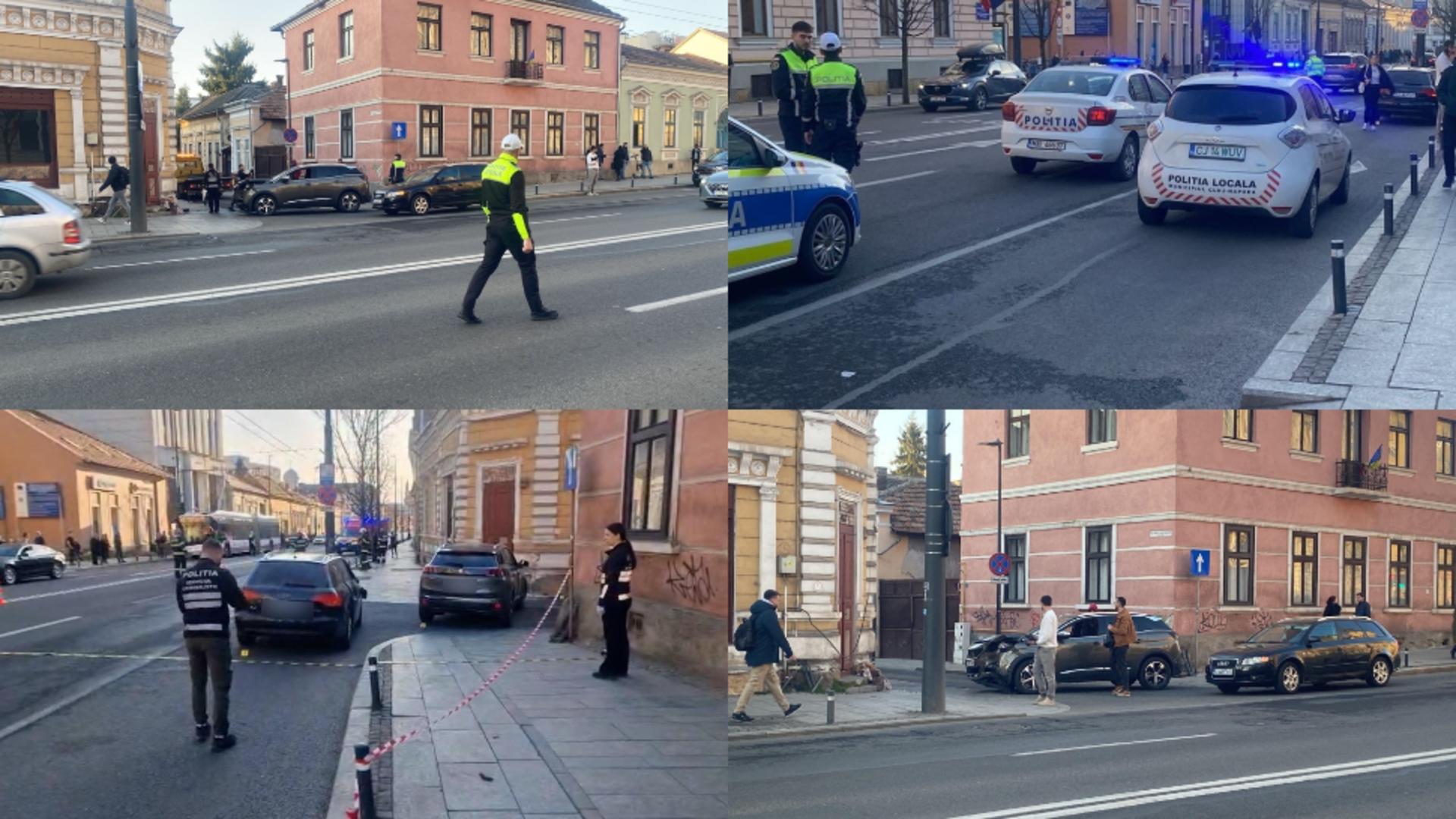 Accident grav între două mașini în Cluj-Napoca.