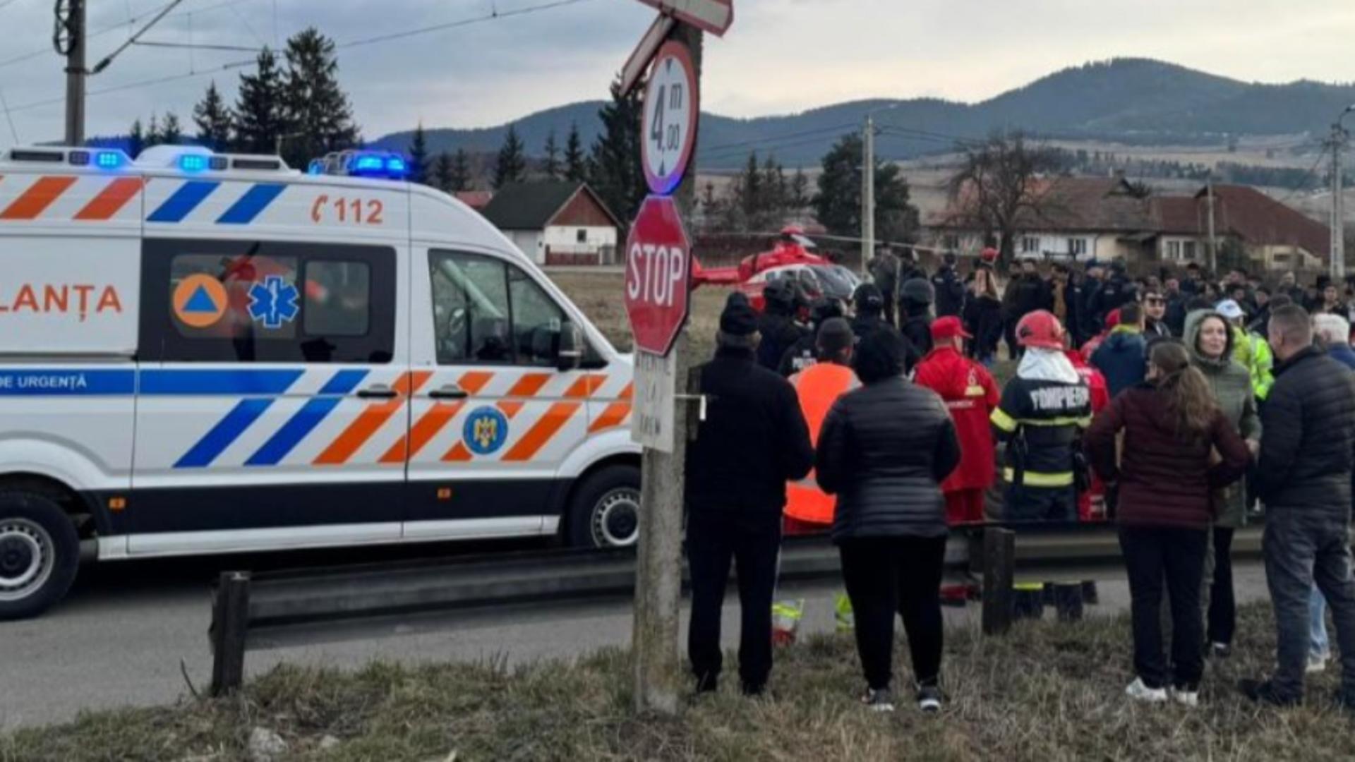 Accident grav la Miercurea Ciuc. O mamă a murit iar un bebeluș a fost preluat de elicopterul SMURD.