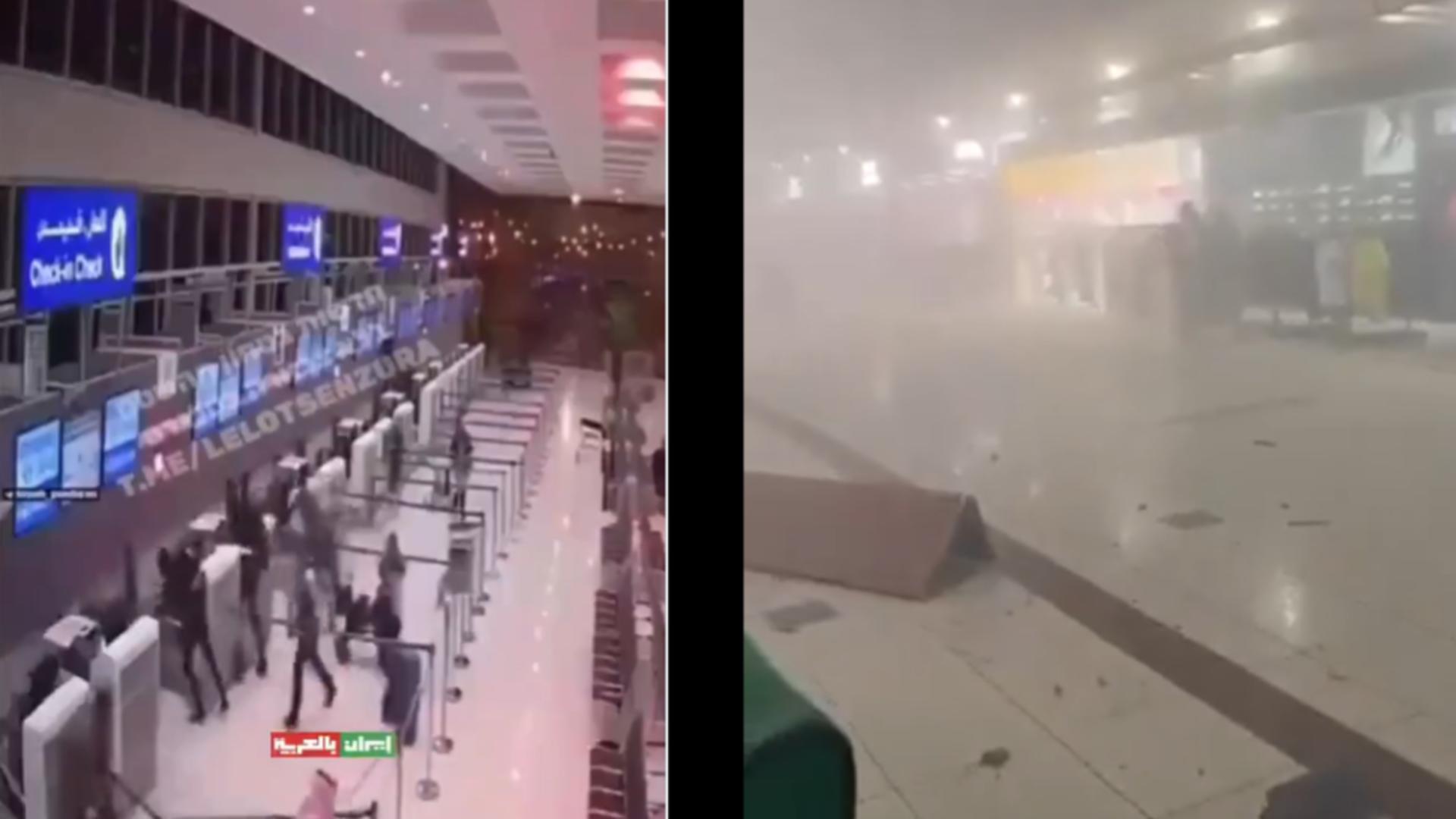 Momentul în care o dronă iraniană a lovit aeroportul din Dubai
