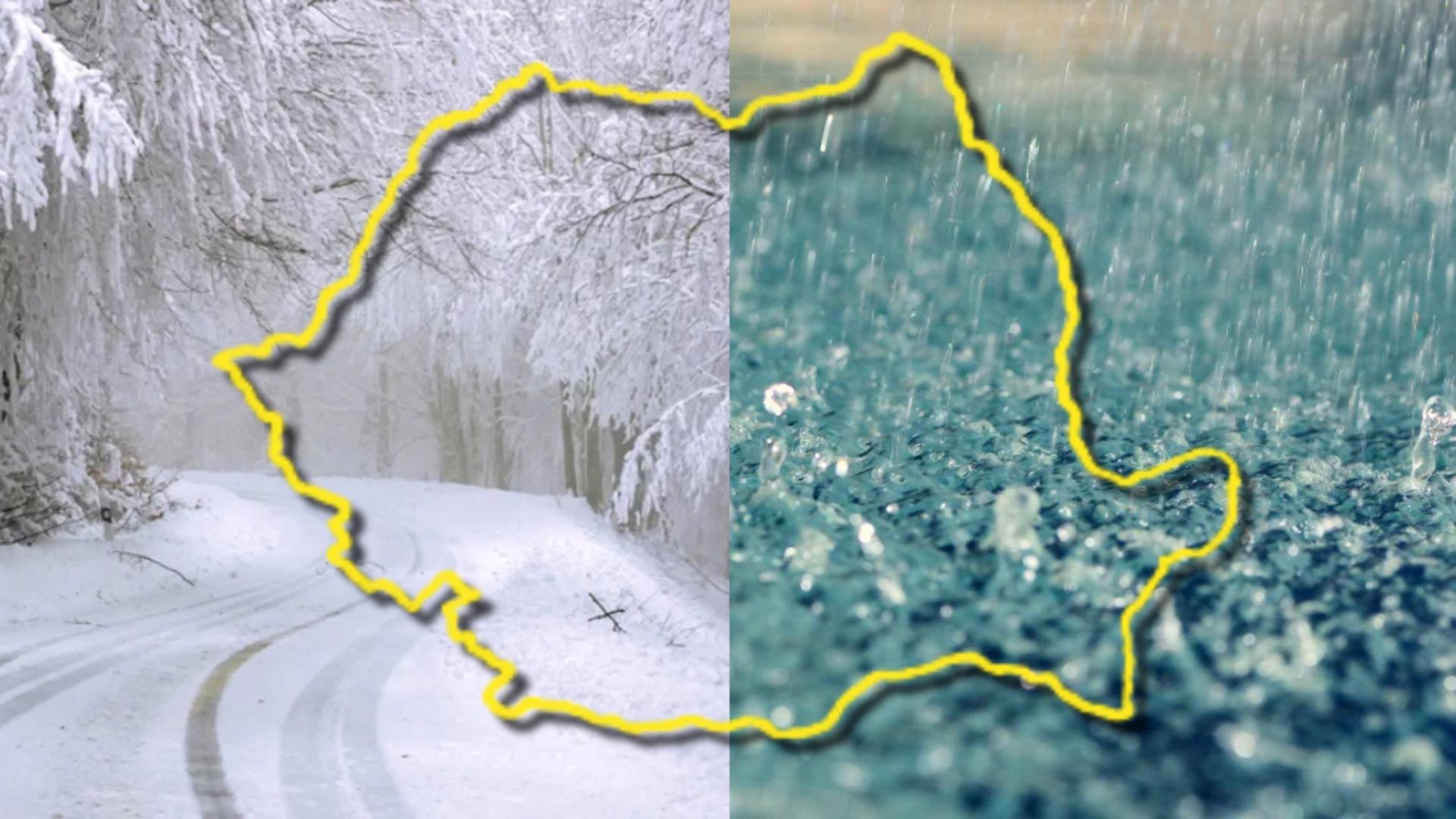 ANM a emis un nou Cod galben de vreme rea