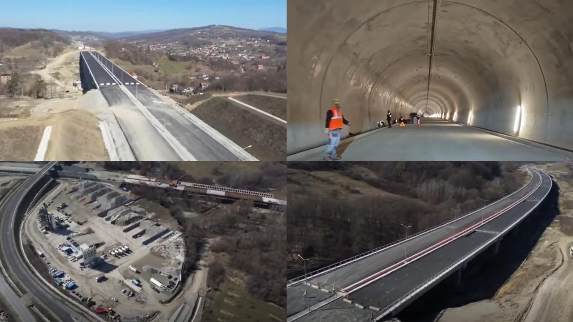 Imagini spectaculoase cu tronsonul 4 al Autostrăzii Sibiu – Piteşti